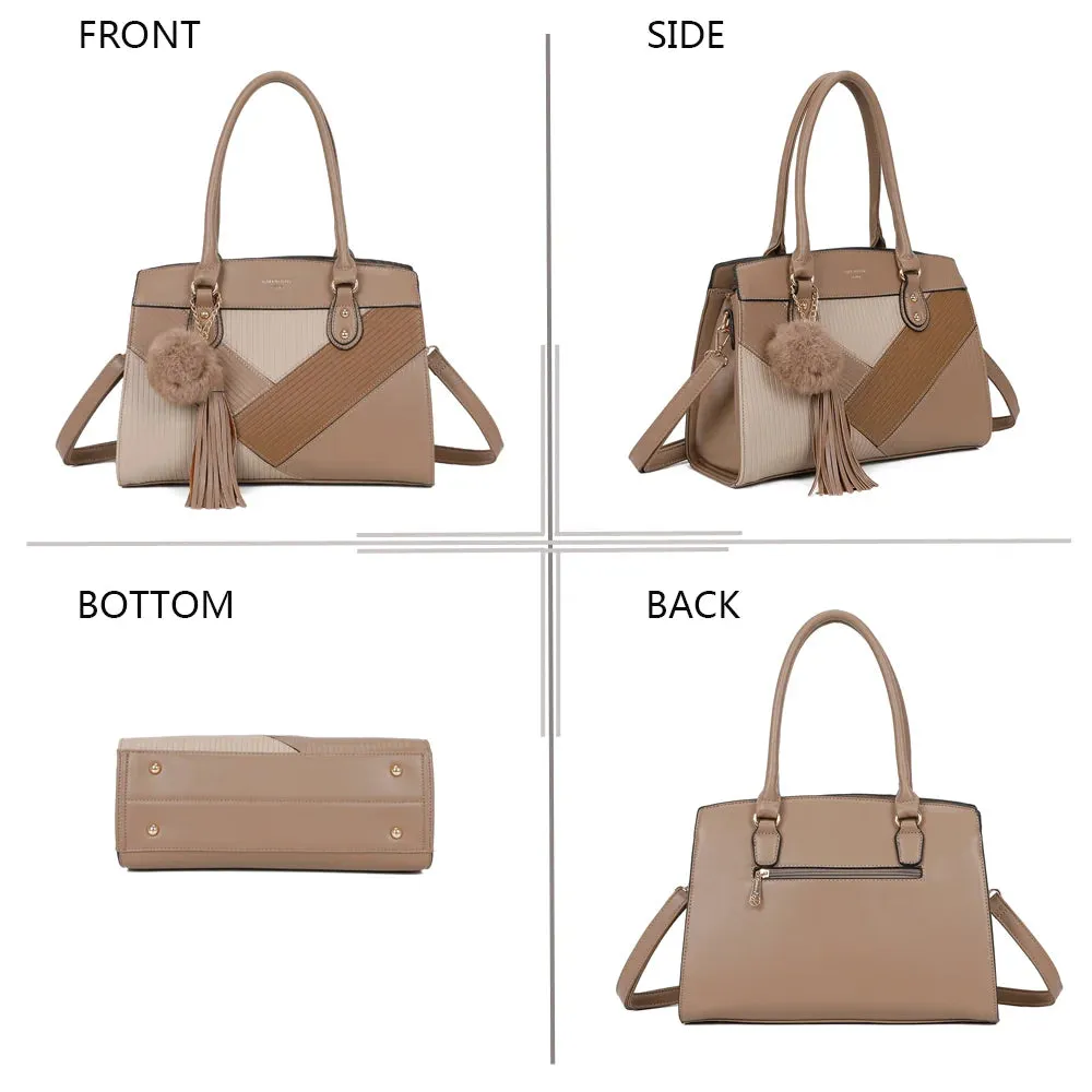 Gallantry Paris Cléo sac à main beige géométrique tablette