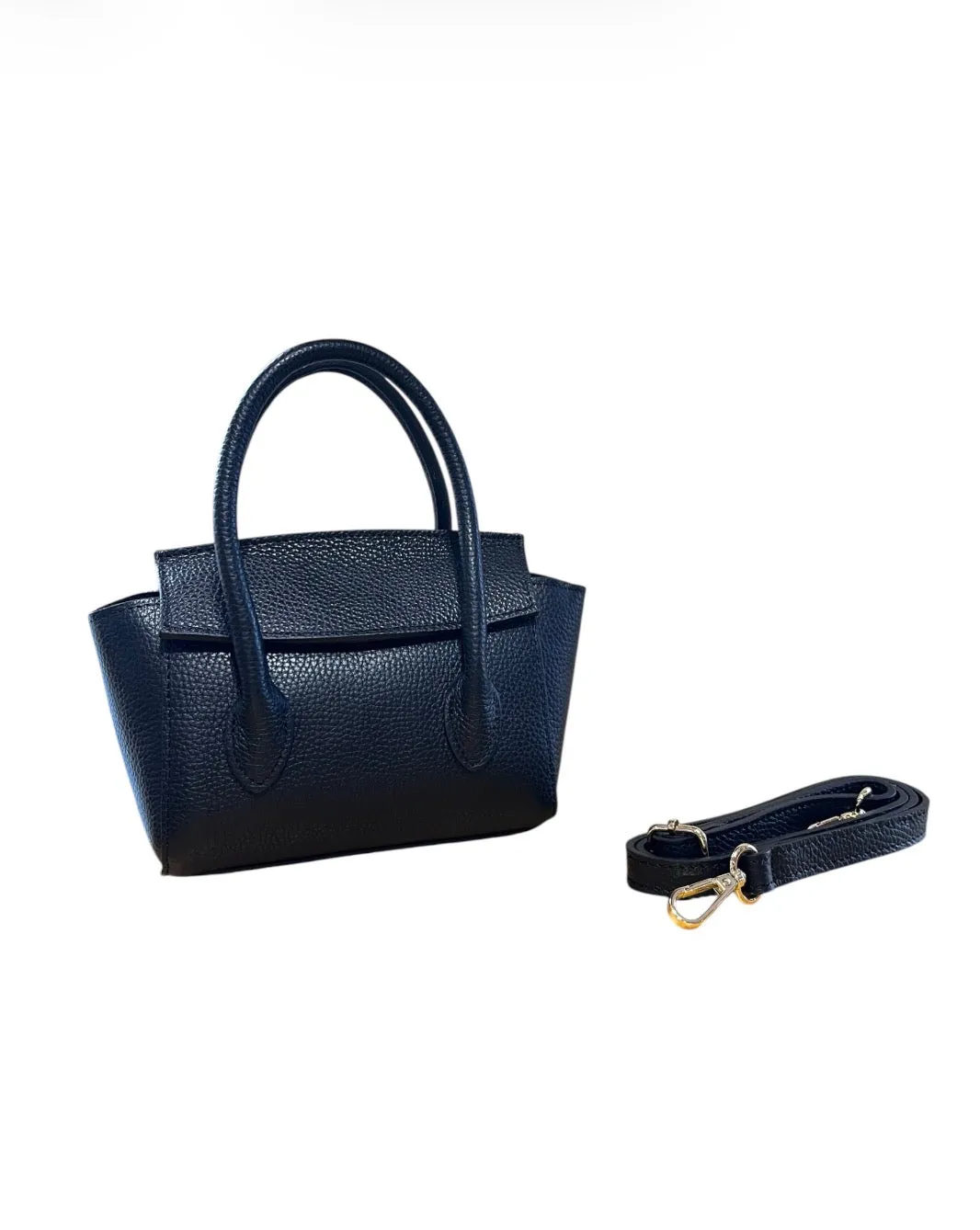 Hexagone Cuir Candy sac cuir jaune sorbet pastel