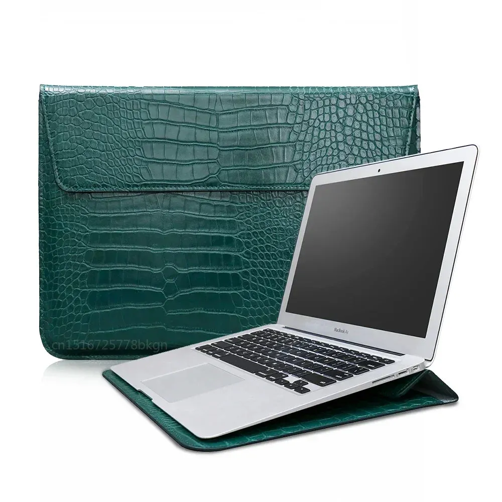 Mon Sacoche Crocodile pochette ordinateur vert 13-14,2 pouces