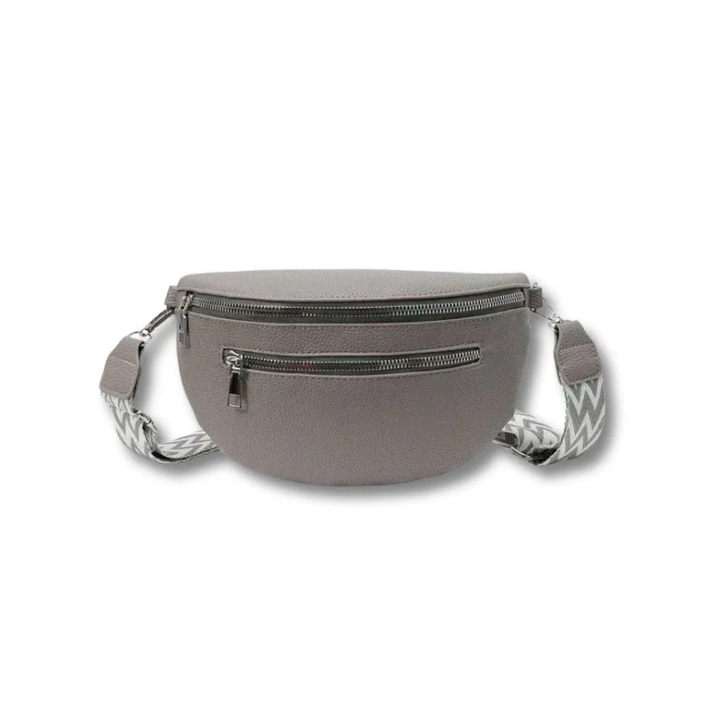 Maison Sacoches Roma sac banane femme rouge cuir