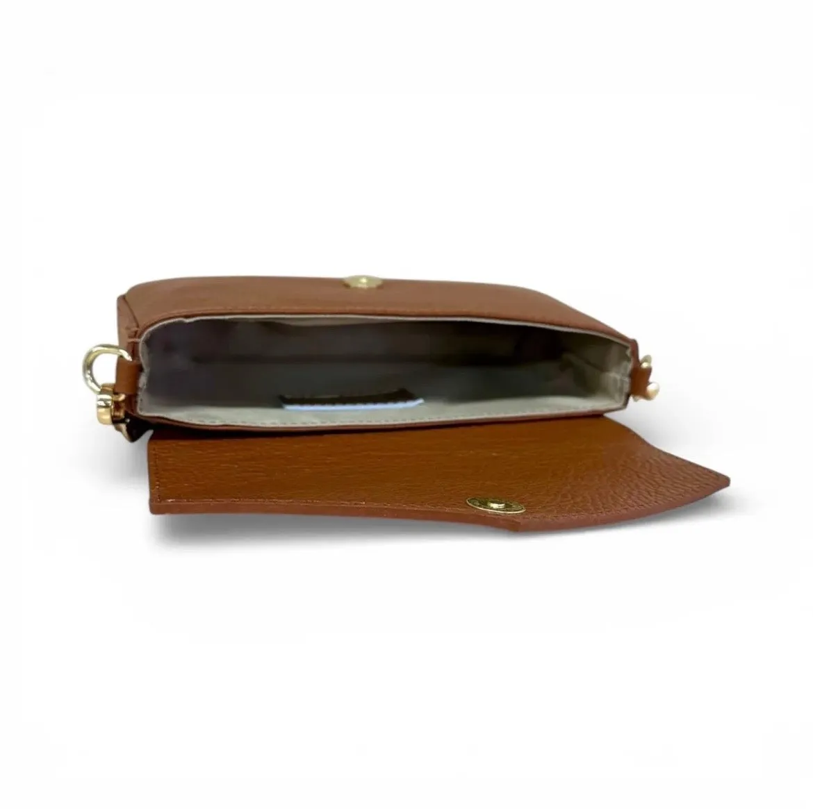Hexagone Cuir Angel pochette cuir Blanc grainé