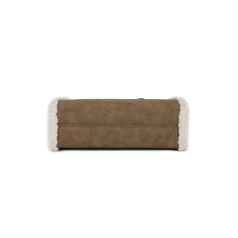 Gallantry Paris Le Oural sac à main taupe cuir grainé