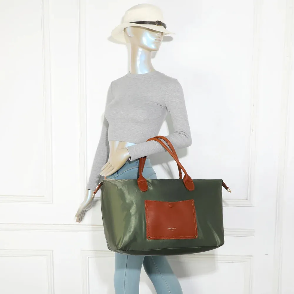 Gallantry Paris Vadrouille Chic cabas vert foncé grand