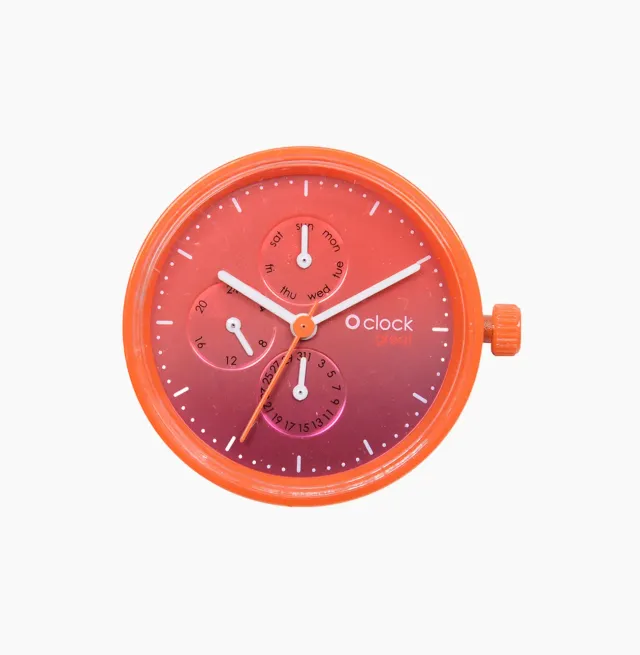 O bag O Clock Great Date cadran corail mirror
