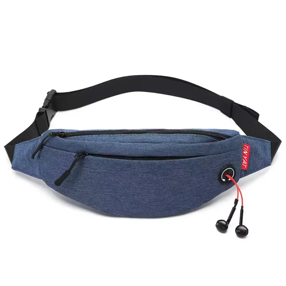 Mon Sacoche Sport Sac Banane Noir Sortie Écouteurs