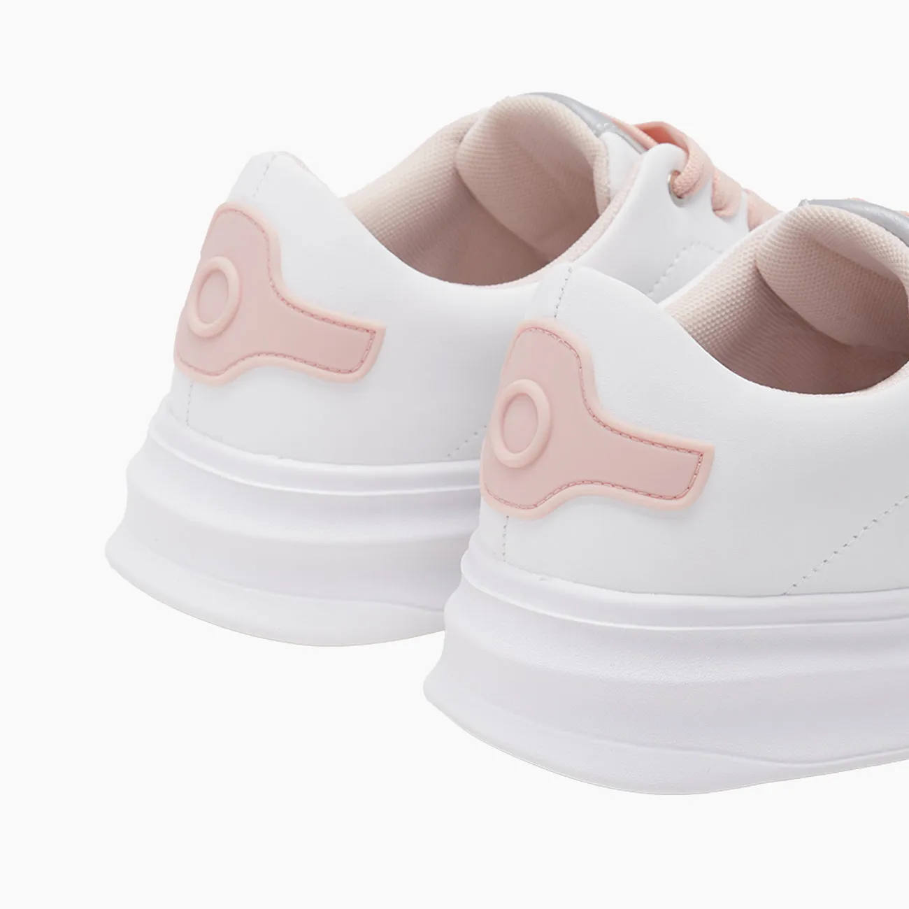 O bag sneakers femme blanc blush recyclées