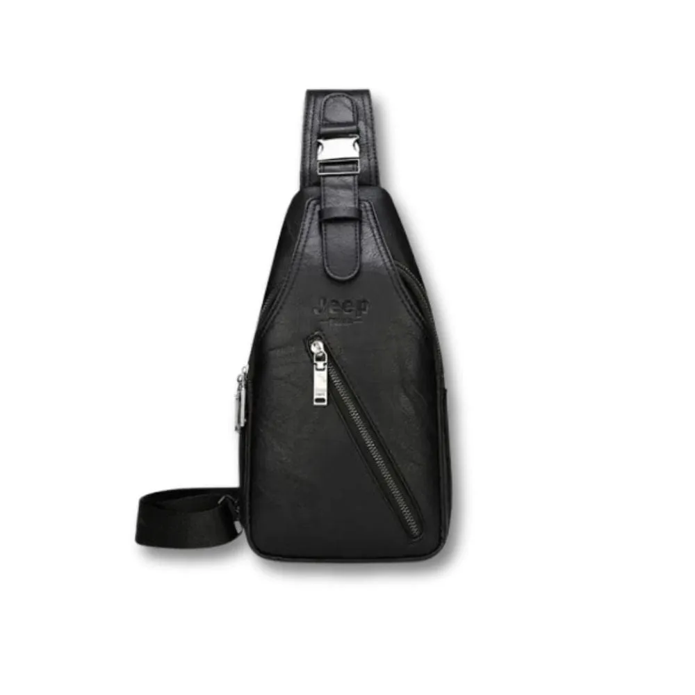 Jeep Buluo sacoche cuir homme marron bandoulière