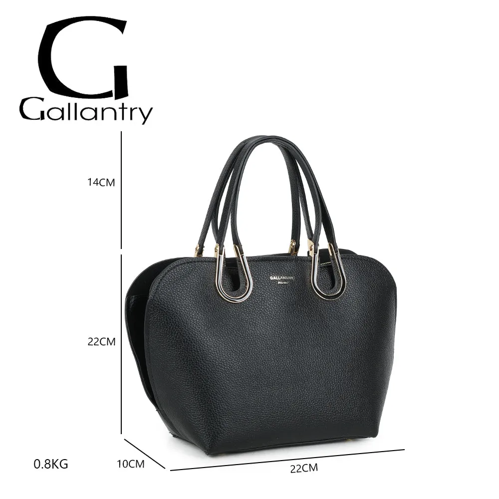 Gallantry Élora sac à main noir simili cuir grainé