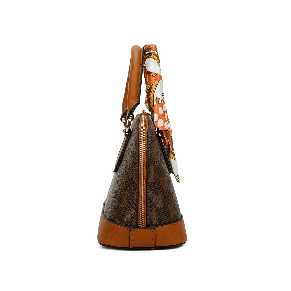 Gallantry Paris Charlotte sac à main marron damier