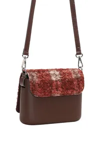 O bag O pocket Flap Extraslim sac tartan chocolat 3D