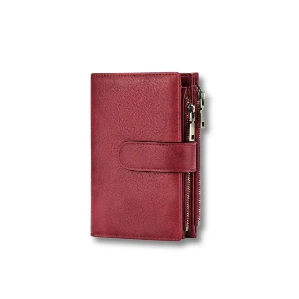Maison Sacoches Sora portefeuille femme 3 volets cuir RFID