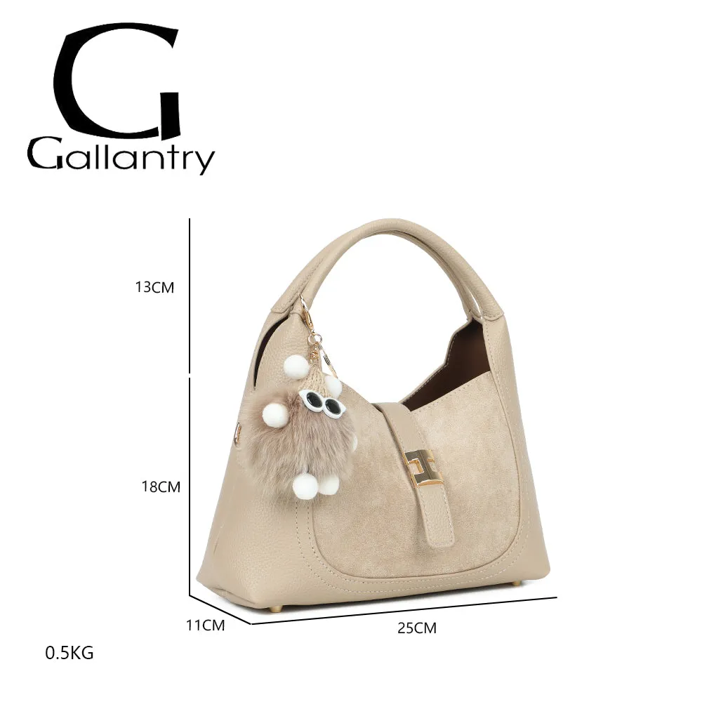 Gallantry Le Santal sac à main pompon Bordeaux