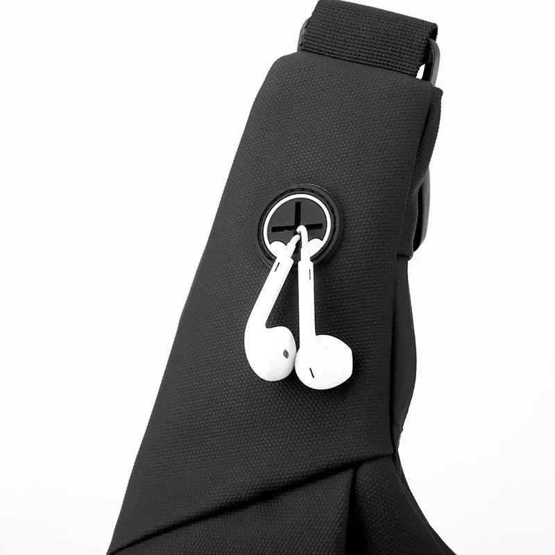 Mon Sacoche Sac Poitrine Antivol Noir Droite