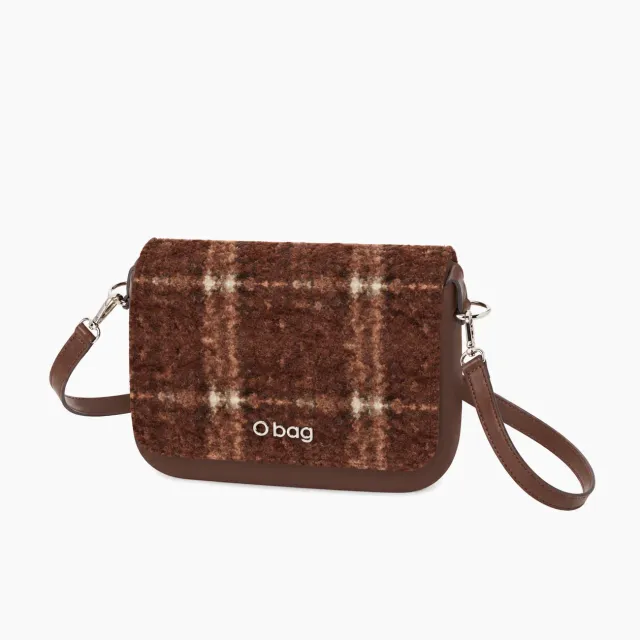 O bag O Pocket pochette Tartan 3D Chocolat bandoulière