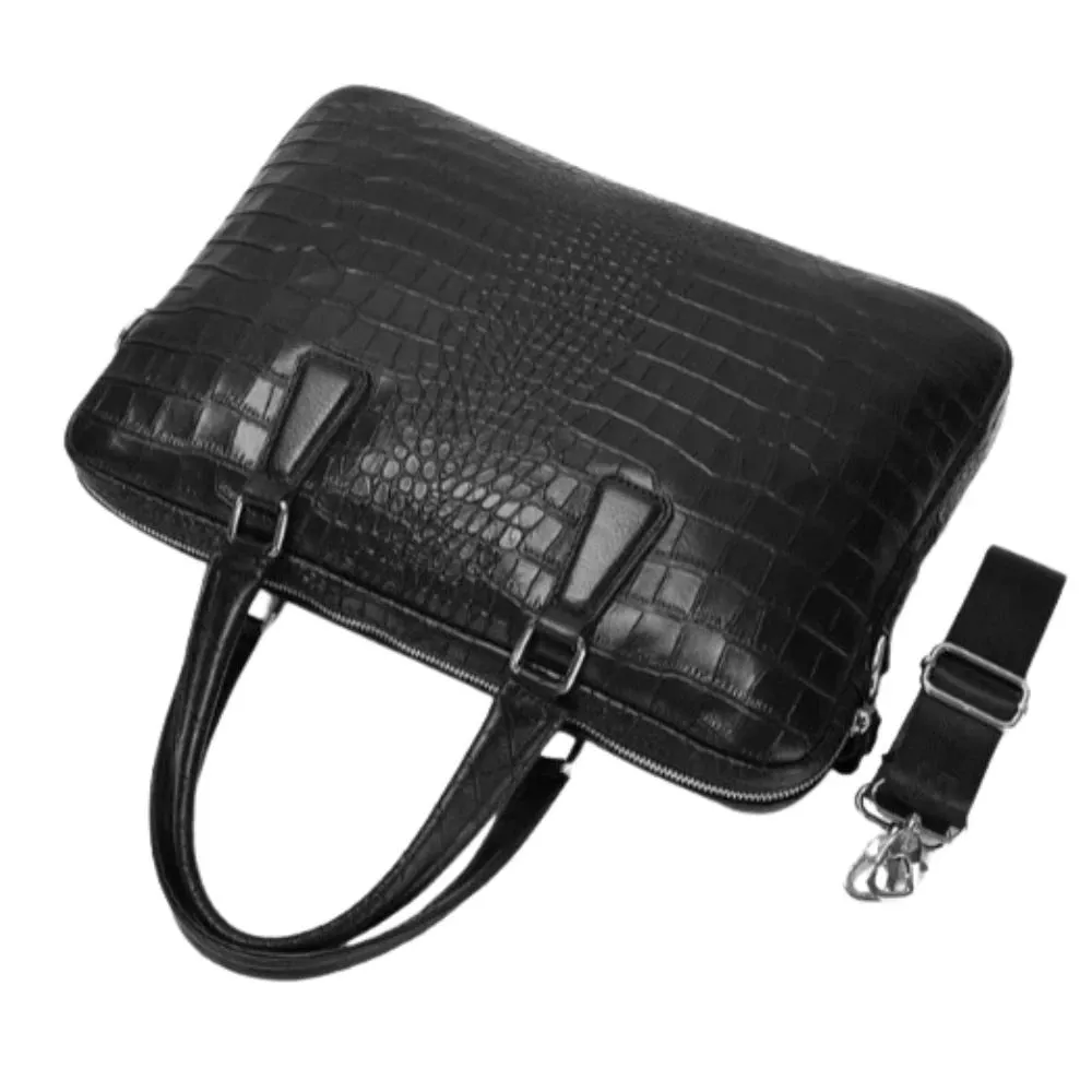 Mon Sacoche Porte Document Aspect Crocodile homme