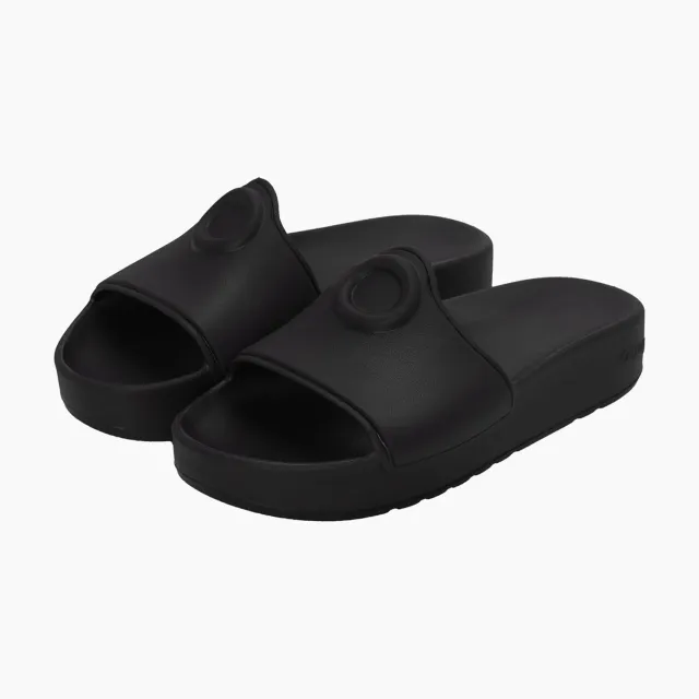 O bag O Slippers Logo claquettes femme noir souple
