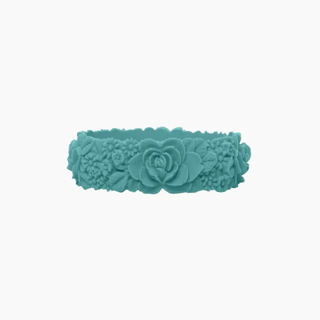 O bag O Bracelet Flower bracelet turquoise silicone