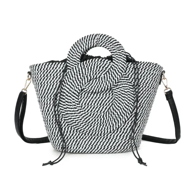 Gallantry Paris Le Ondina sac à main rose corde tressée