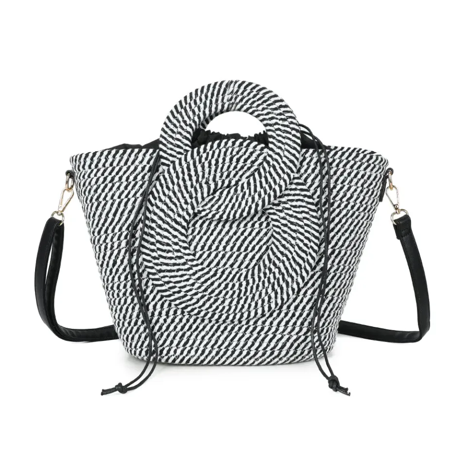Gallantry Paris Le Ondina sac à main rose corde tressée