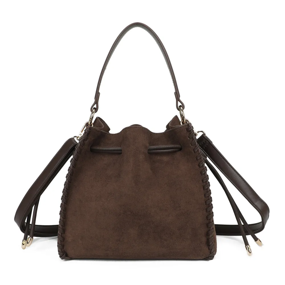 Gallantry Belmira sac seau Coffee suédé