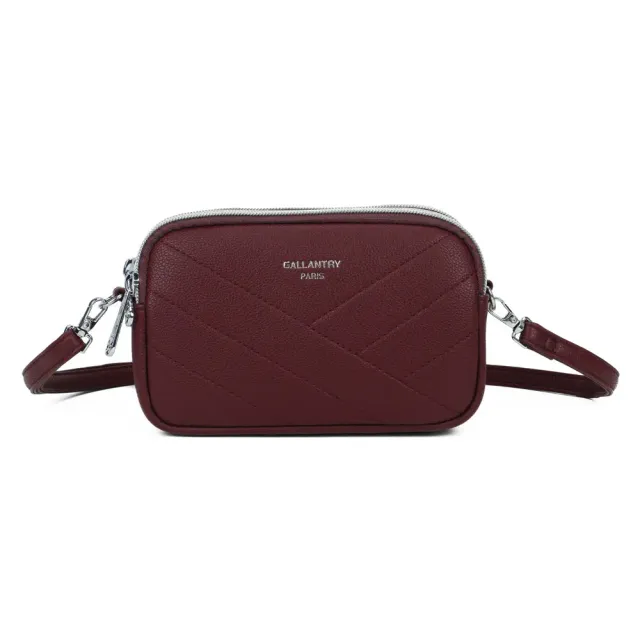 Gallantry Paris La Nox sac bandoulière bordeaux 3 zips