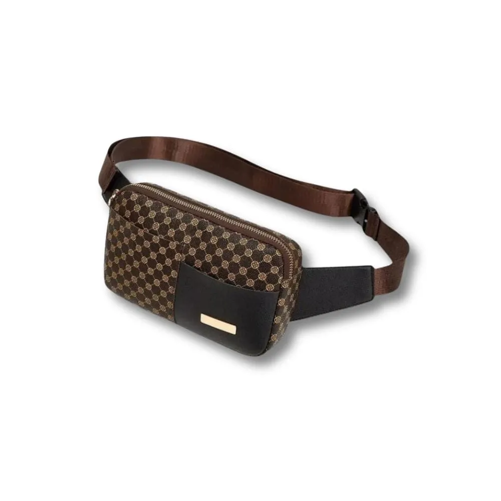 Maison Sacoches Nysa mini banane femme marron portefeuille