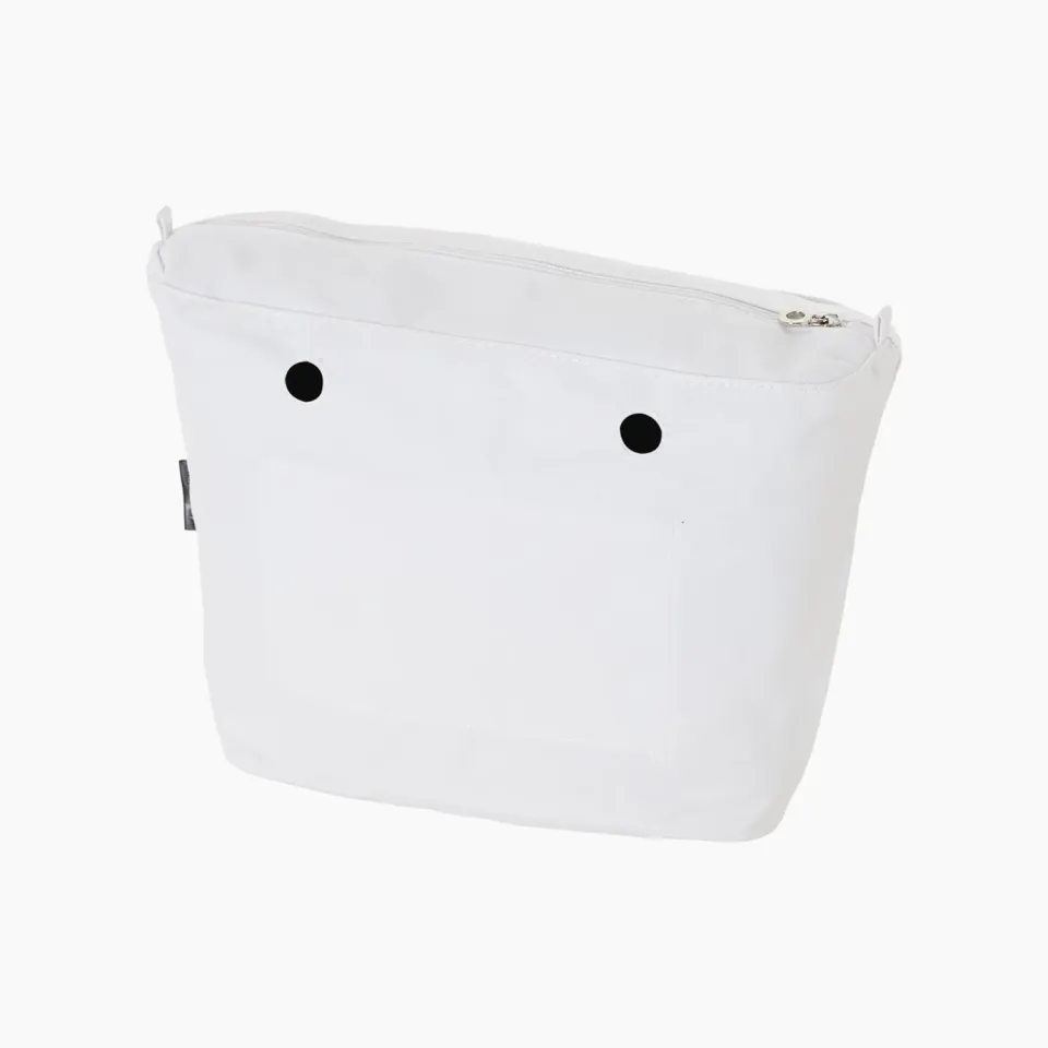 O bag sac sacoche intérieure canvas blanche fermeture zip