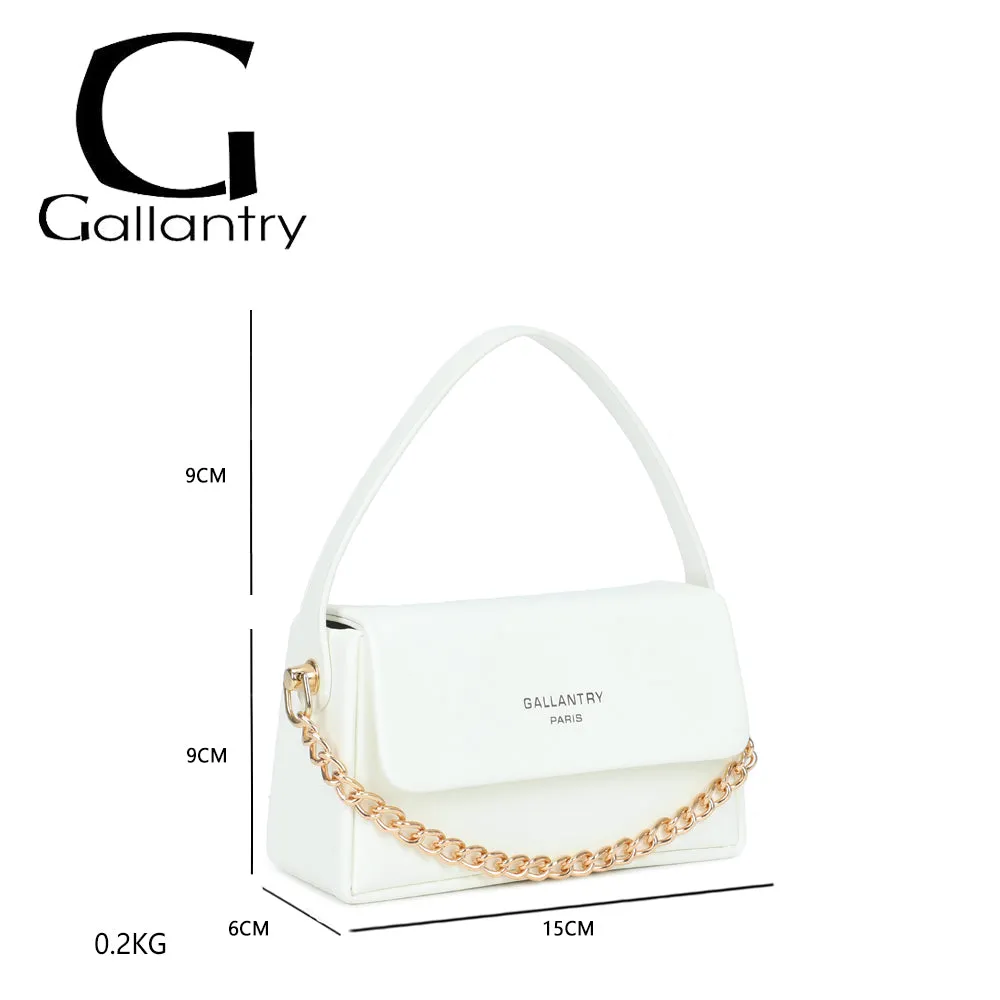 Gallantry Paris Azurée mini sac chaîne dorée bleu clair