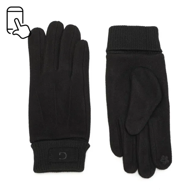 Gallantry Maille Intemporelle gants Noir tactiles