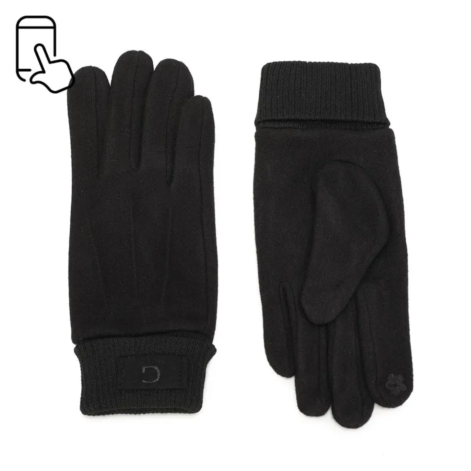 Gallantry Maille Intemporelle gants Noir tactiles
