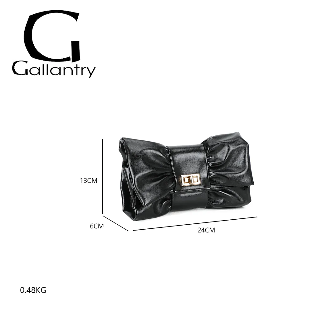 Gallantry Paris La Diva pochette soirée noir nœud brillant