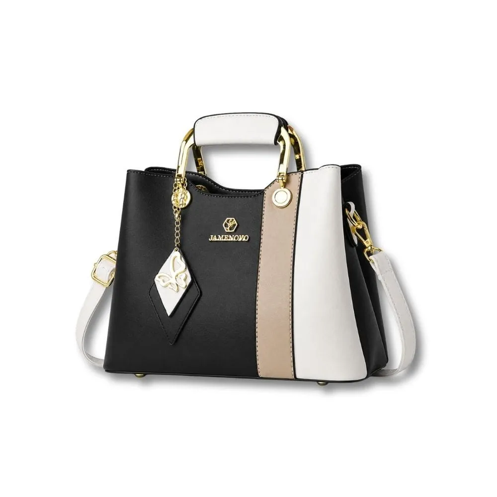 Maison Sacoches Noémie Sac à main bicolore kaki jaune