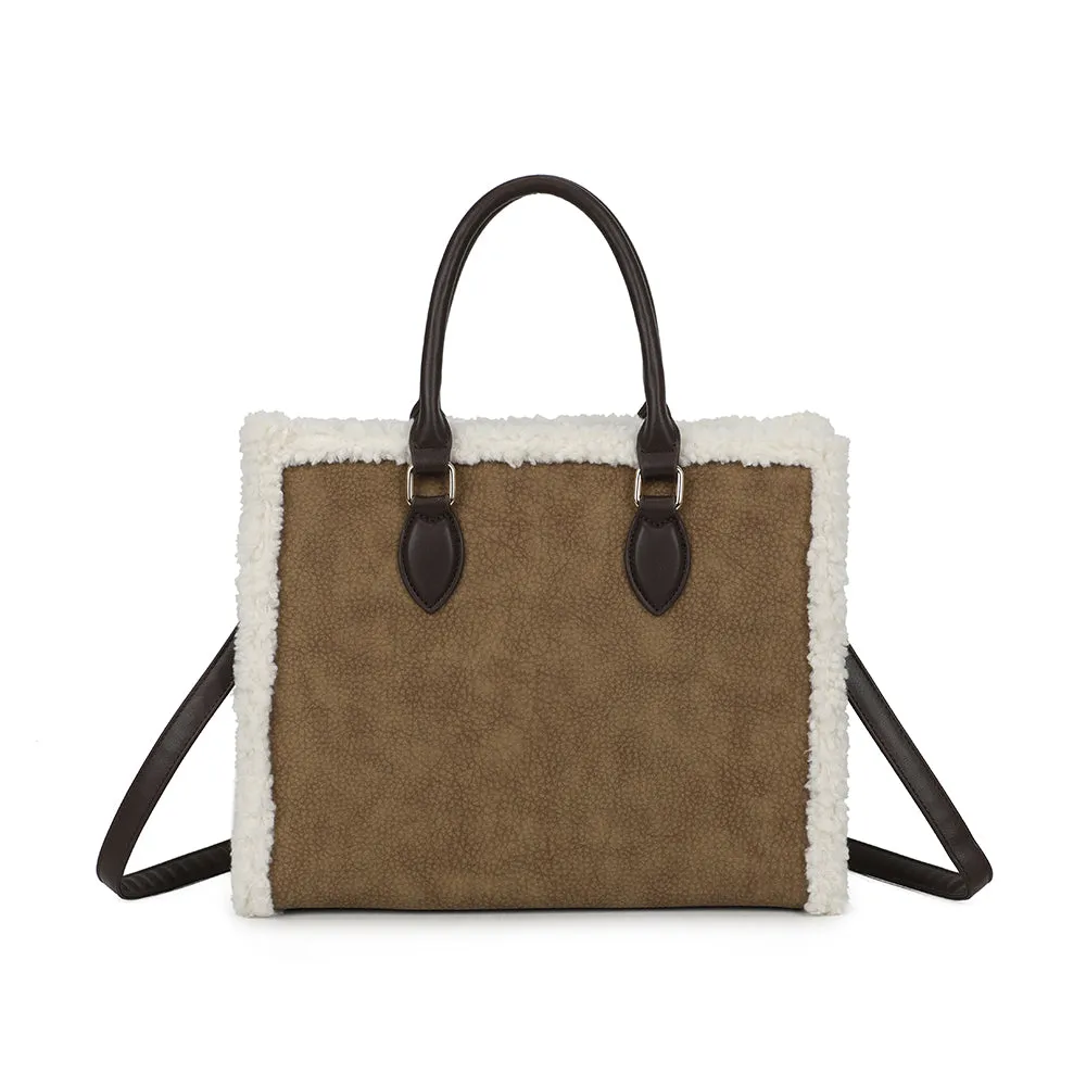 Gallantry Paris Le Oural sac à main taupe cuir grainé