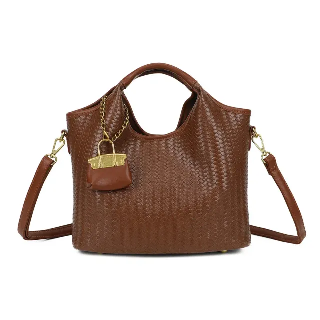 Gallantry Paris La Caramelle sac à main marron effet tressé