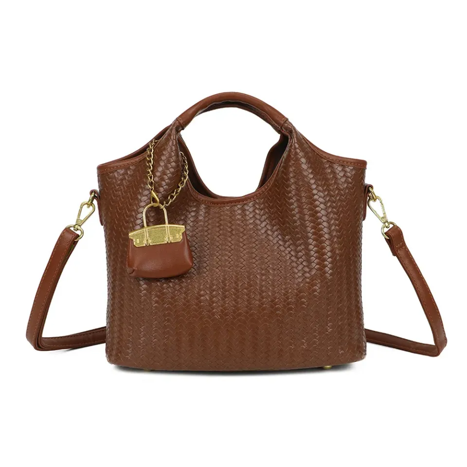 Gallantry Paris La Caramelle sac à main marron effet tressé