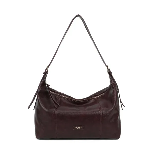Gallantry Le Brumaire sac épaule bordeaux effet patiné