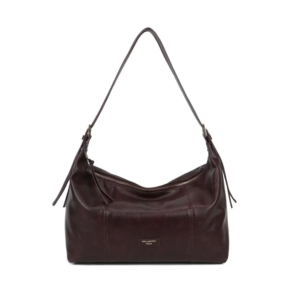 Gallantry Le Brumaire sac épaule bordeaux effet patiné