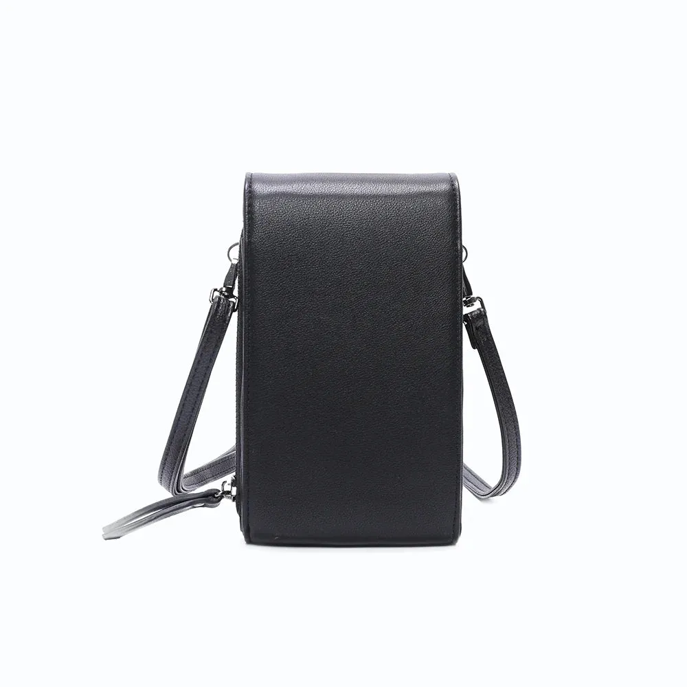 Gallantry Délicate mini sac bandoulière noir téléphone
