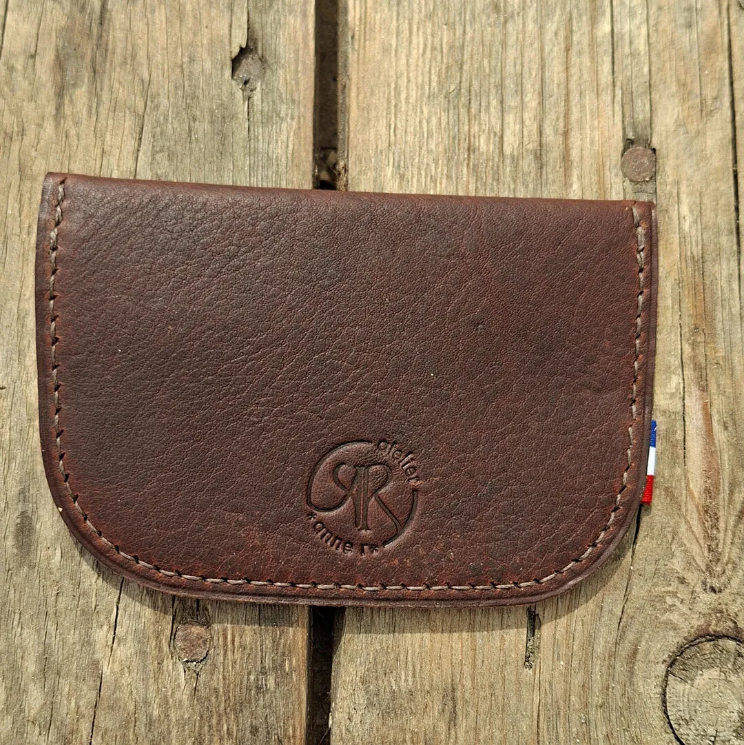 Atelier Anne R Prune Sauvage porte-monnaie cuir violet