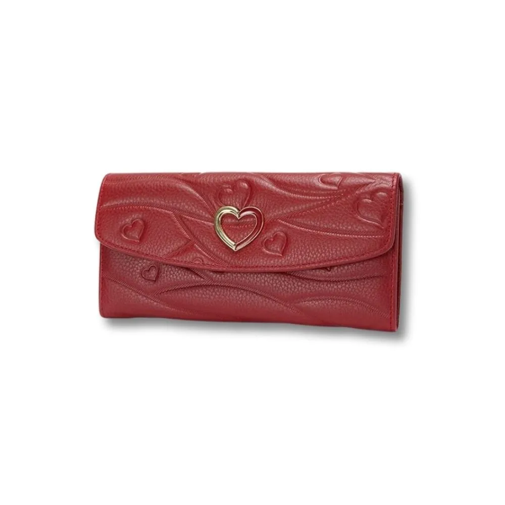 Maison Sacoches Serina Porte-Monnaie Cuir Long Rose