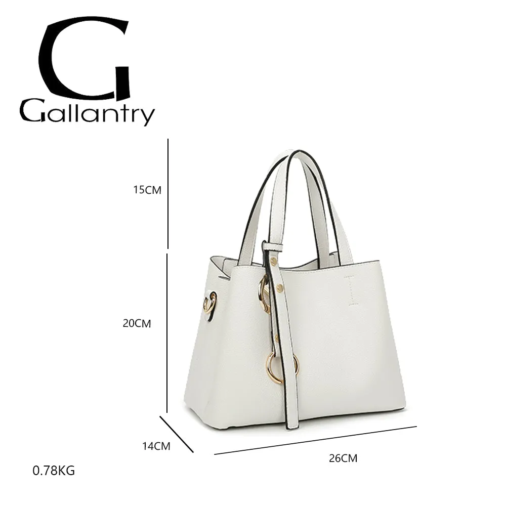 Gallantry Paris La Moderne sac à main blanc grainé