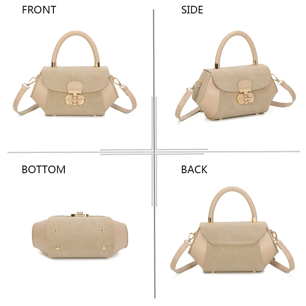 Gallantry La Evana petit sac rabat taupe suédine