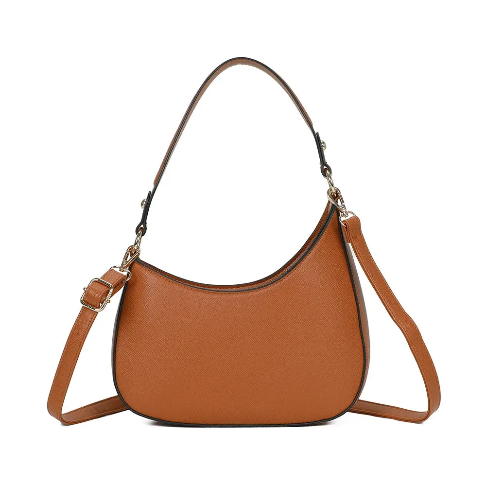 Gallantry Paris Tereza sac demi-lune marron épaule