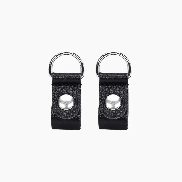 O bag pince à cheveux noir et argent mat