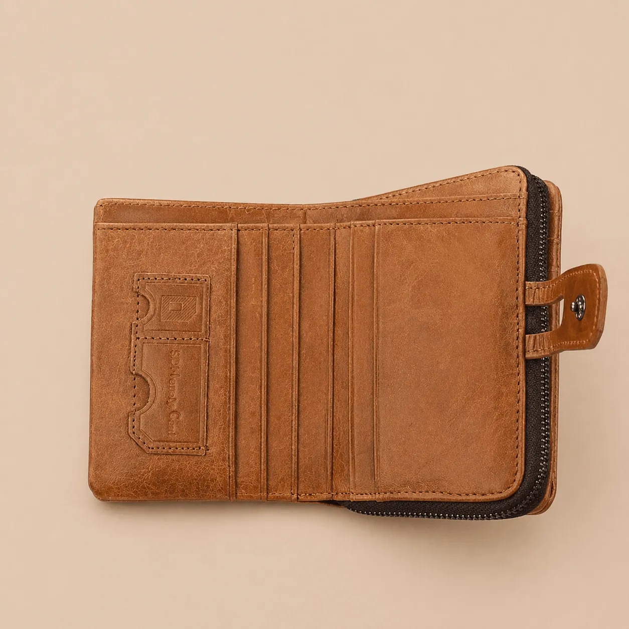 Maison Sacoches Mira Petit Porte-Monnaie Cuir Marron