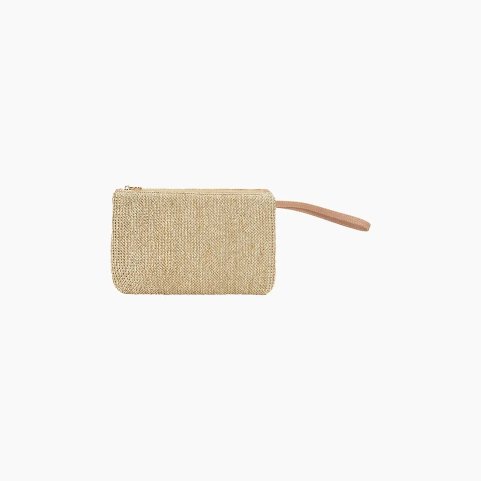 O bag Ponza pochette zippée crochet sable