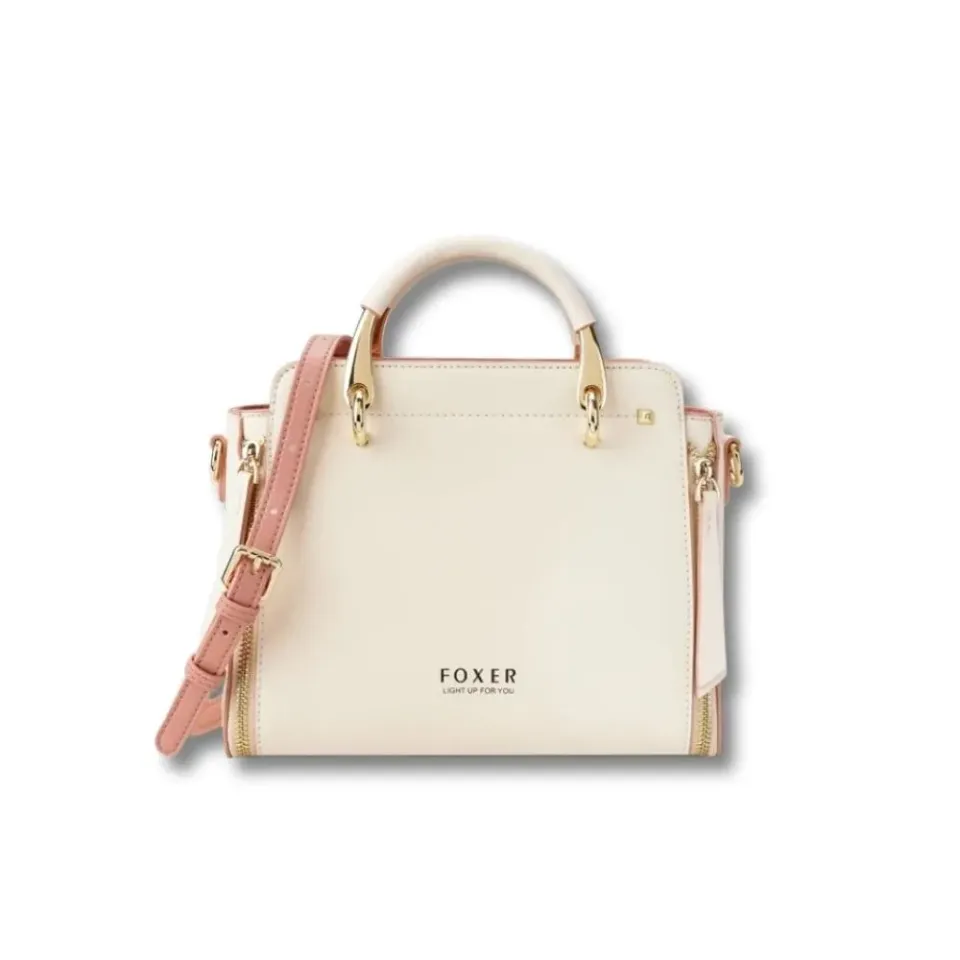 Maison Sacoches Ruby Sac à main cuir beige anses