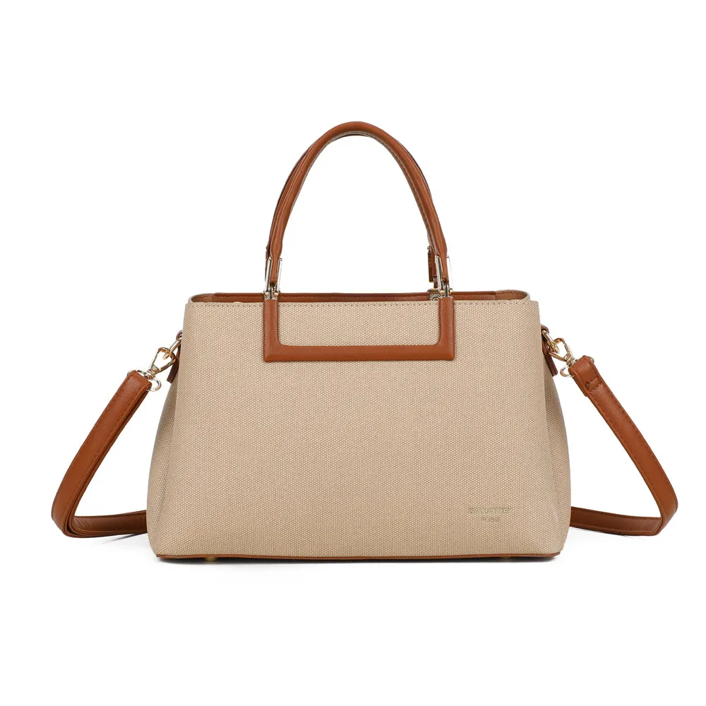 Gallantry Paris Cambridge sac à main toile beige
