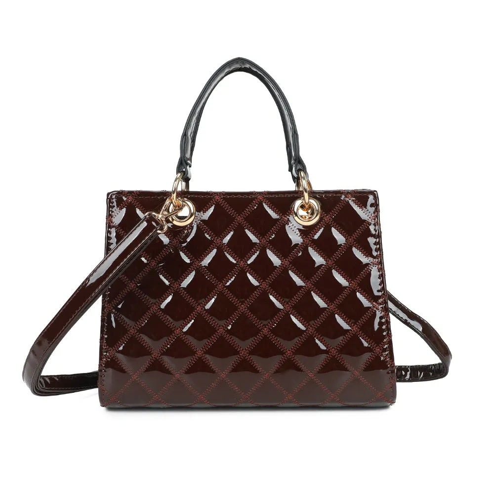 Gallantry Paris Matelassé Chic sac main coffee verni