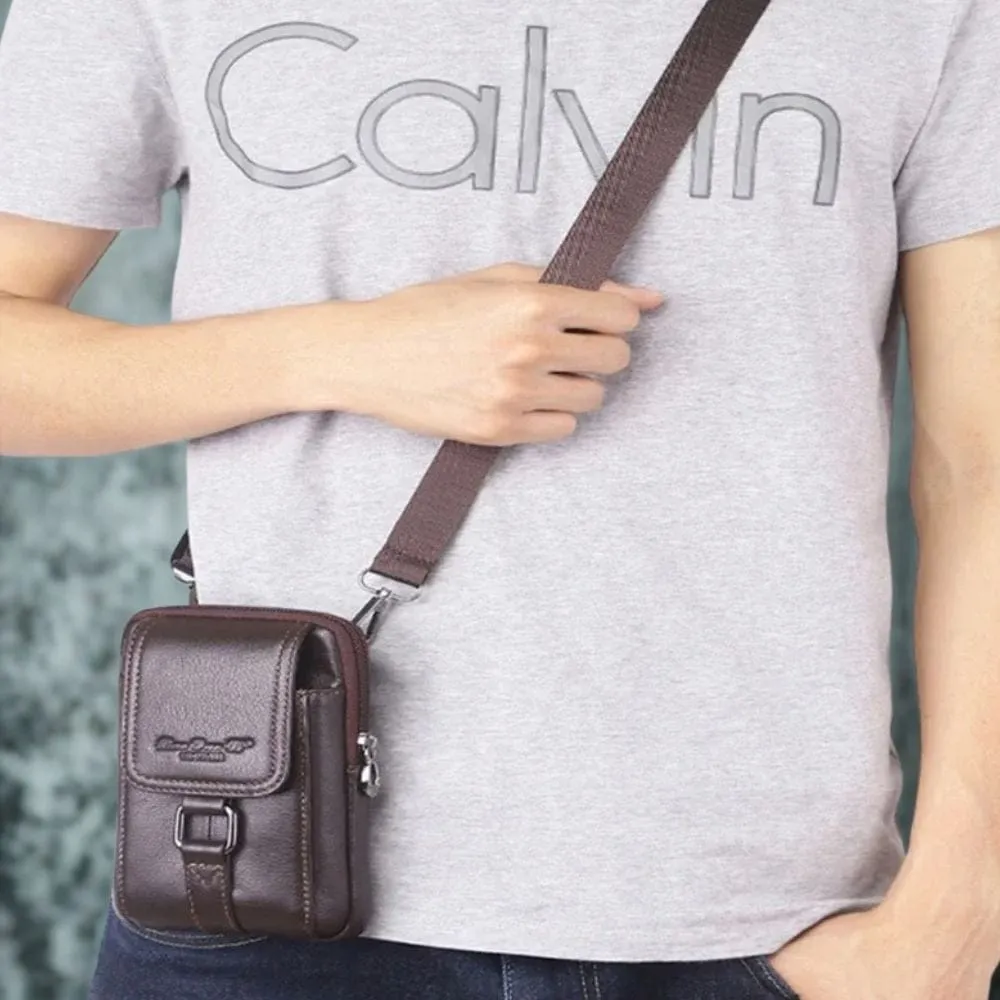 Maison Sacoches Kaelen sacoche cuir marron mini